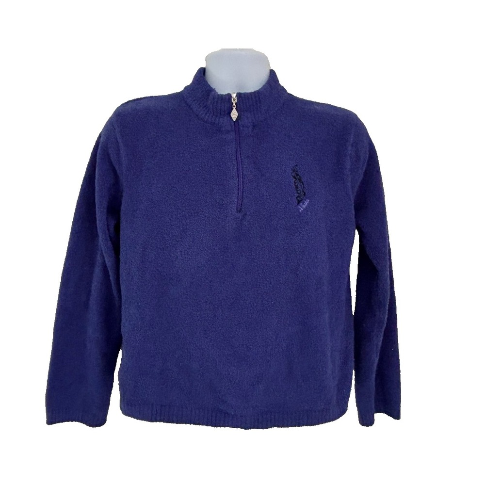 VTG Galligaskins Fleece Sweatshirt M/L Purple ALASKA Y2K 1/4 Zip Gorpcore SDI